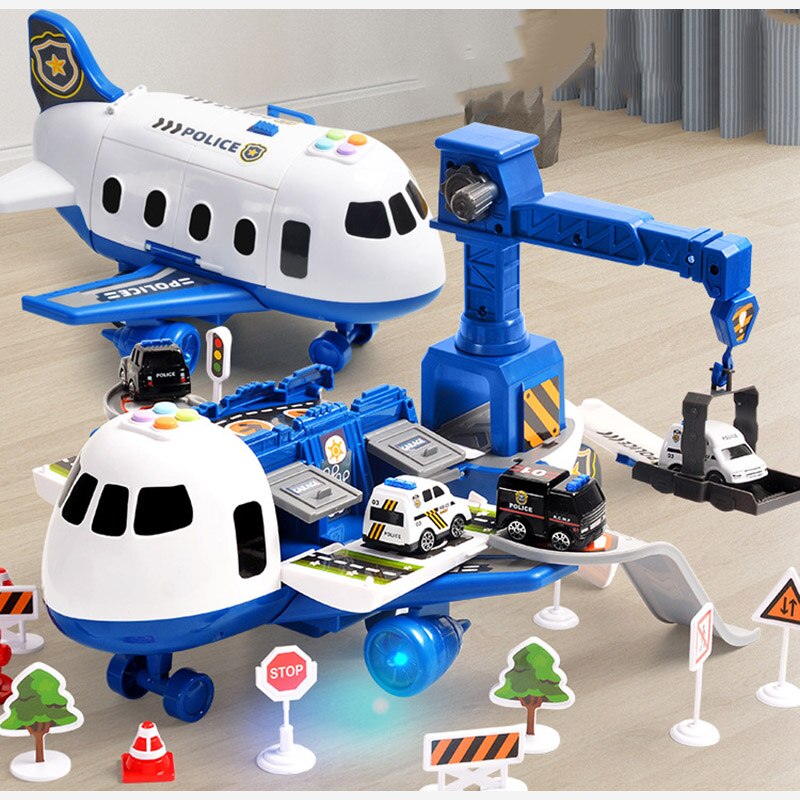 Abenteuer Flugzeug mit Baufahrzeugen Spielset für Kinder