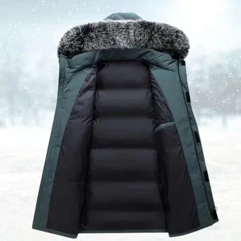 Herren Winterparka Mit Kapuze Und Wasserabweisendem Design