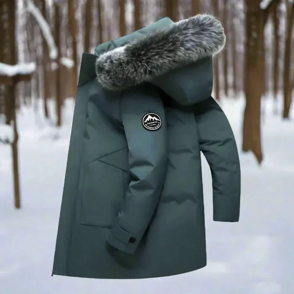 Herren Winterparka Mit Kapuze Und Wasserabweisendem Design