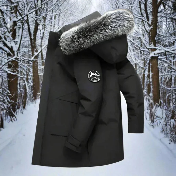 Herren Winterparka Mit Kapuze Und Wasserabweisendem Design
