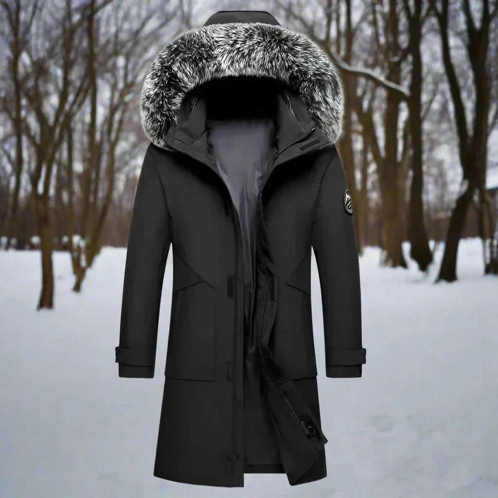 Herren Winterparka Mit Kapuze Und Wasserabweisendem Design
