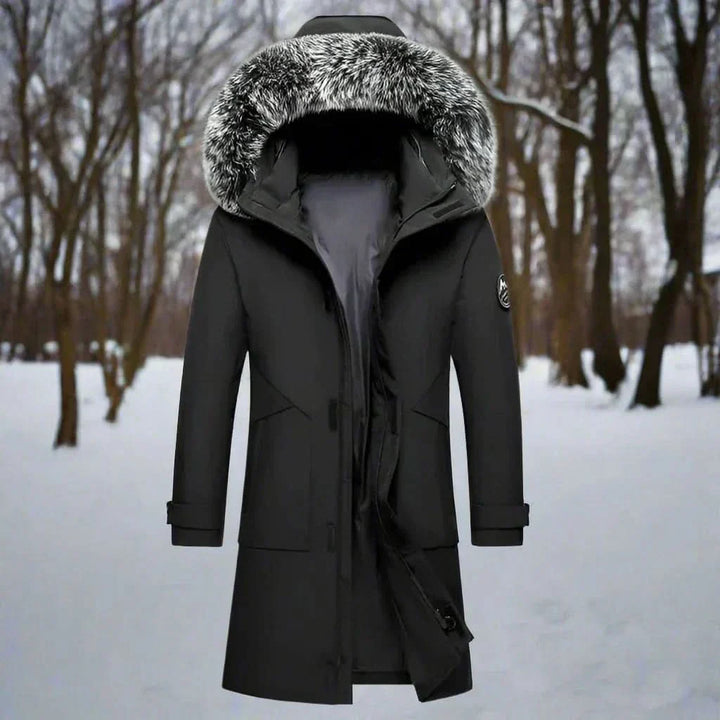 Herren Winterparka Mit Kapuze Und Wasserabweisendem Design