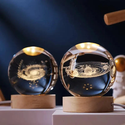 Magische Kristalllampe mit Farbspiel und Touchfunktion
