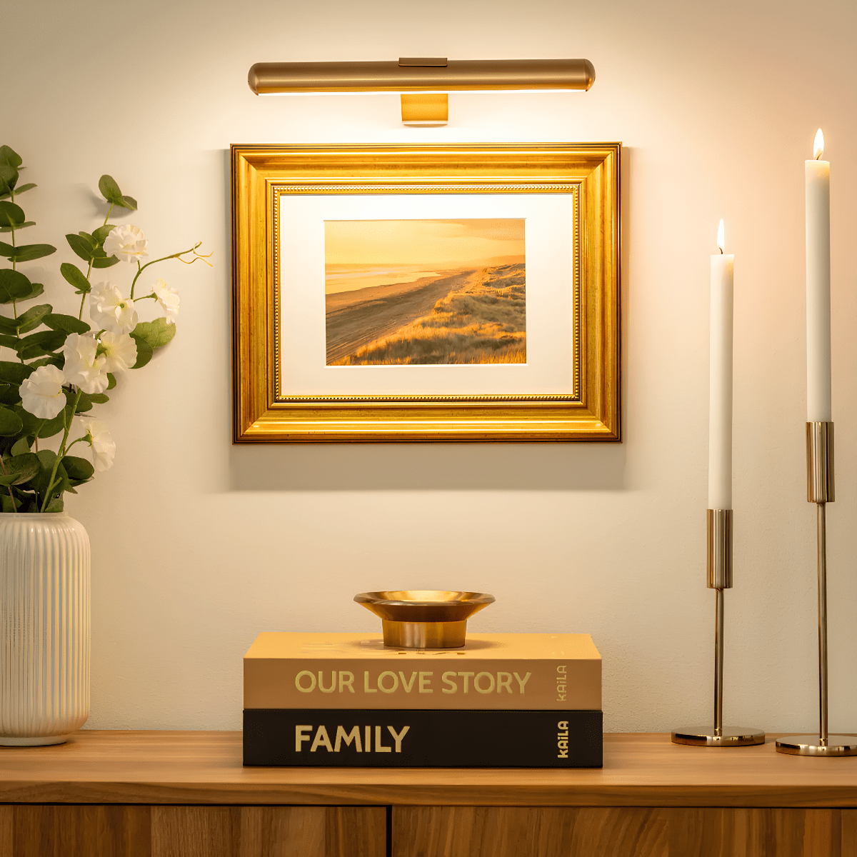 Minimalistische LED-Wandleuchte mit Touch-Steuerung & Magnetmontage