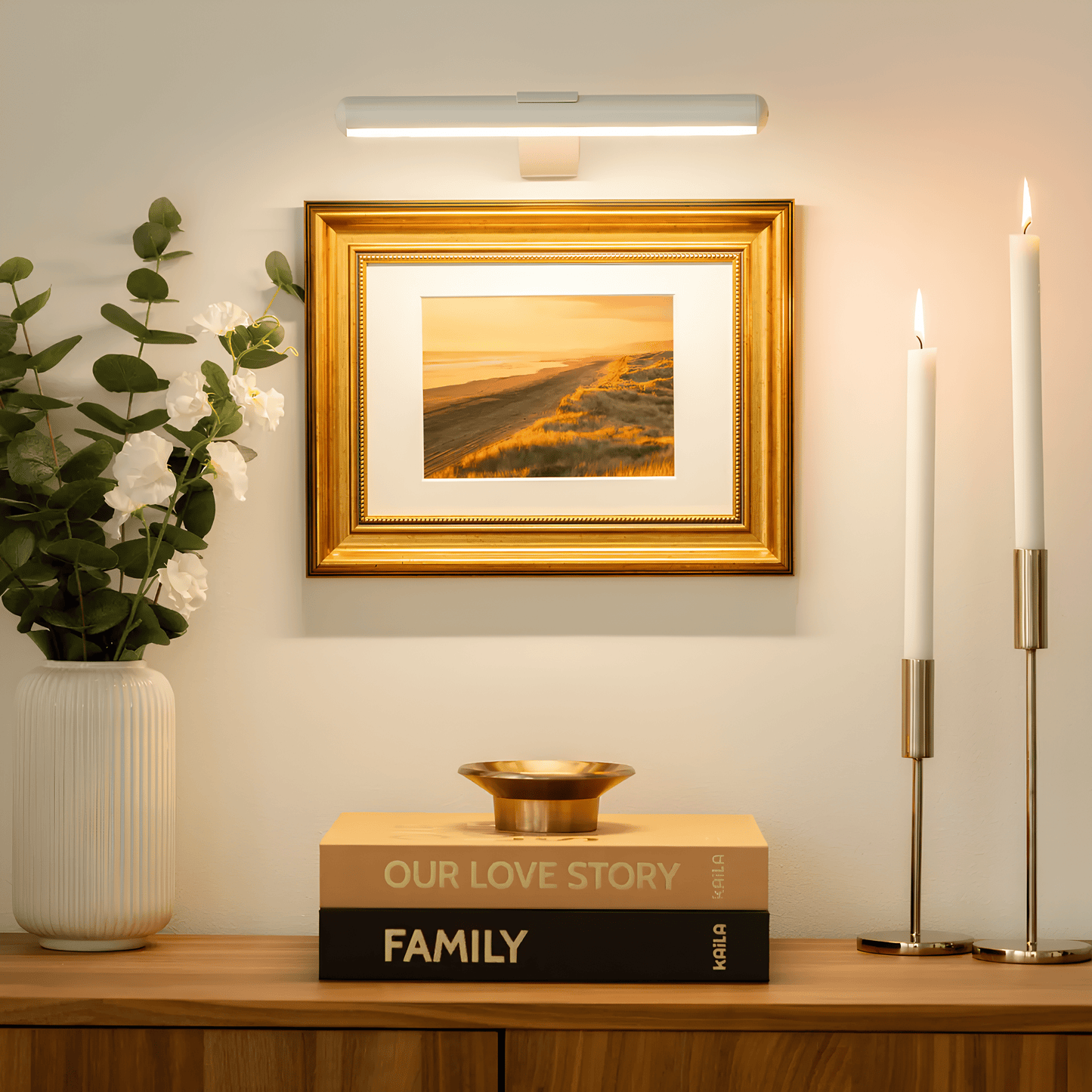 Minimalistische LED-Wandleuchte mit Touch-Steuerung & Magnetmontage