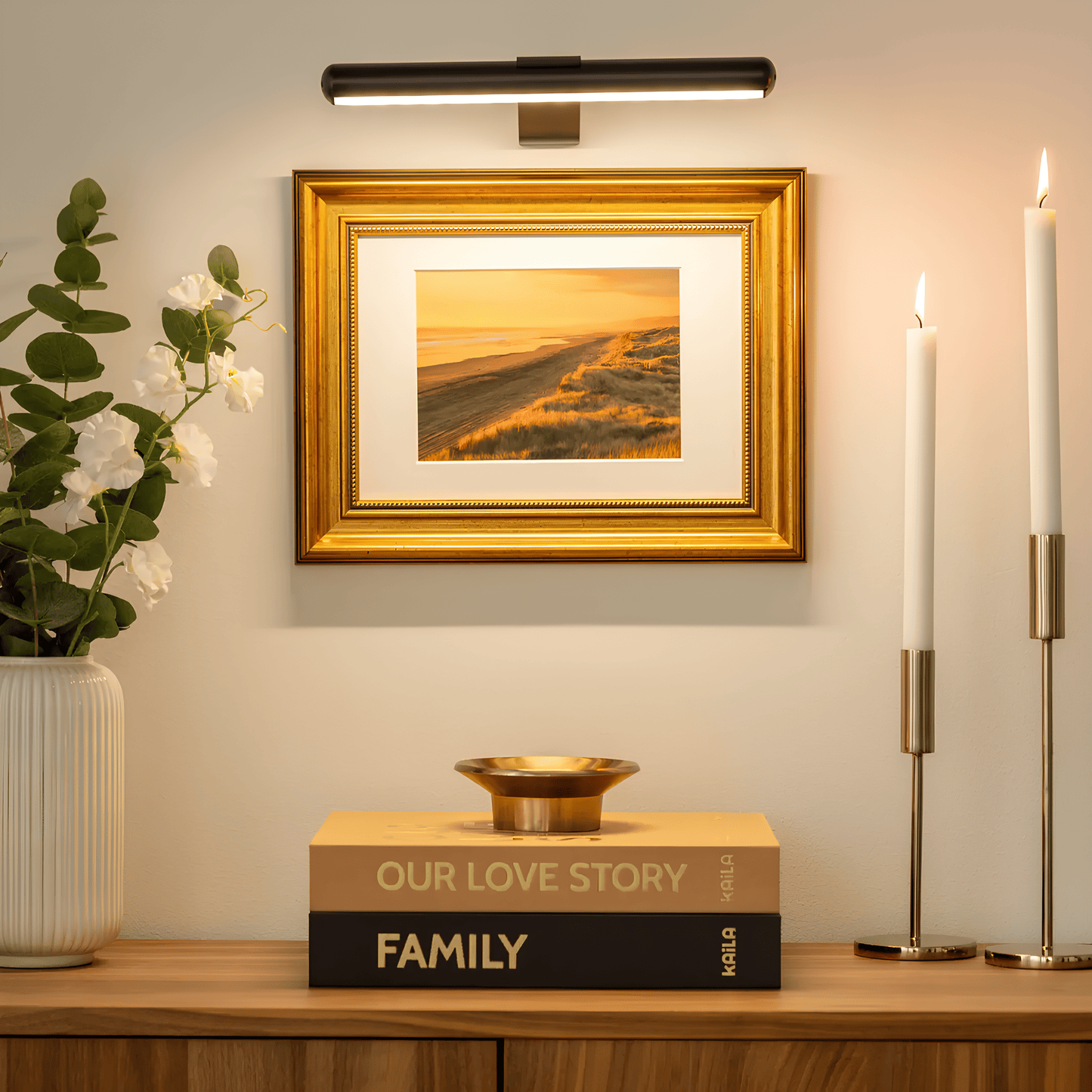Minimalistische LED-Wandleuchte mit Touch-Steuerung & Magnetmontage