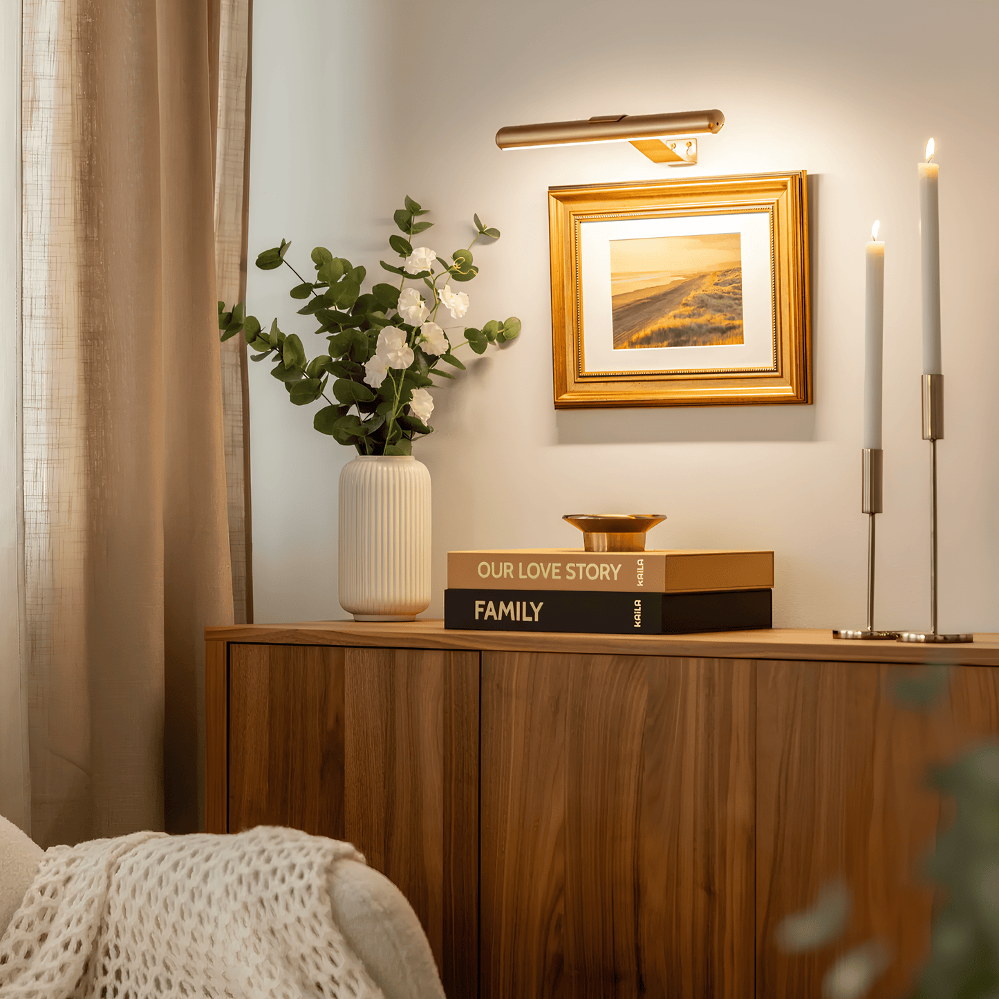 Minimalistische LED-Wandleuchte mit Touch-Steuerung & Magnetmontage