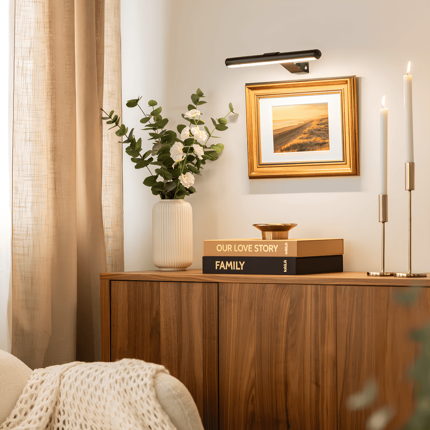 Minimalistische LED-Wandleuchte mit Touch-Steuerung & Magnetmontage