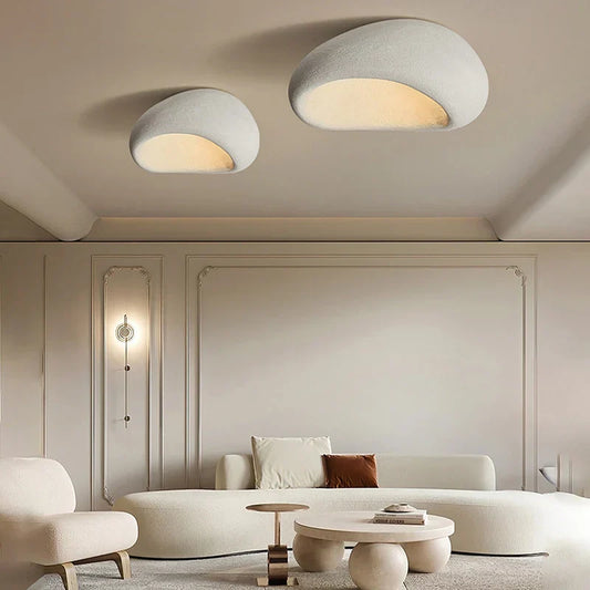 Minimalistische Deckenlampe – warmweiß & aus Kunstharz