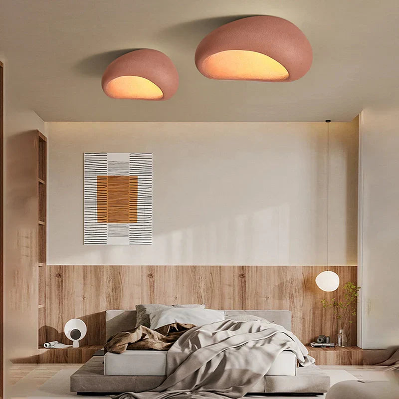 Minimalistische Deckenlampe – warmweiß & aus Kunstharz