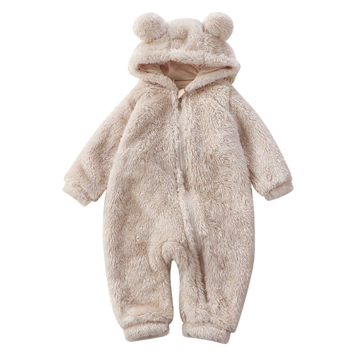 Baby Strampler Mit Bärenmotiv Und Kapuze