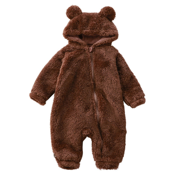 Baby Strampler Mit Bärenmotiv Und Kapuze