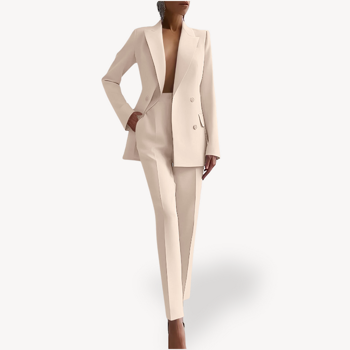 Damen Hosenanzug Mit Blazer Und Geradem Schnitt