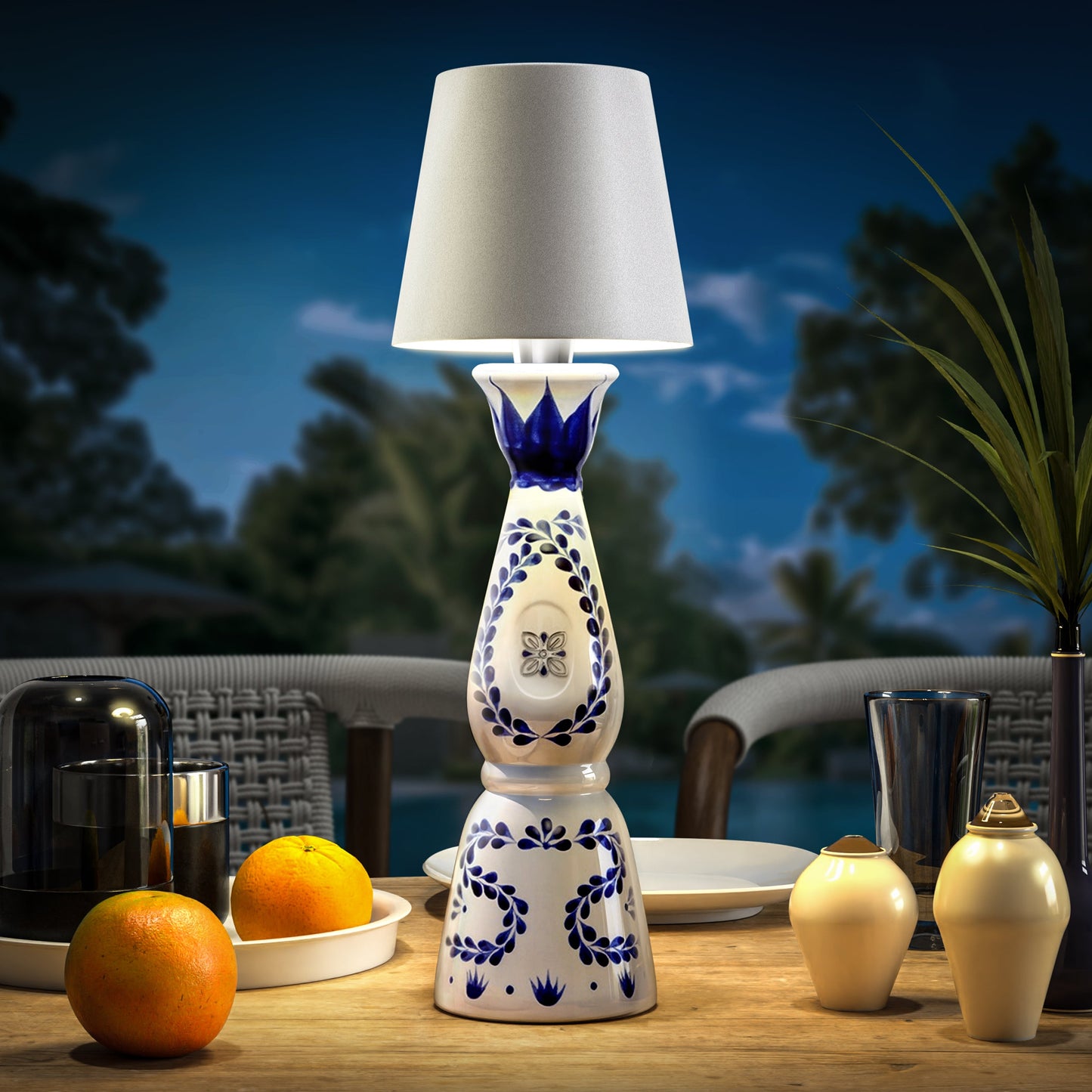Kabellose Flaschenlampe mit USB-Aufladung für drinnen und draußen