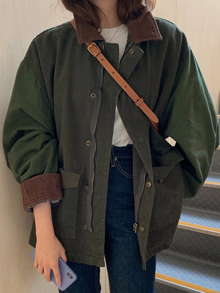 Damen Oversize Jacke Mit Trendigem Design