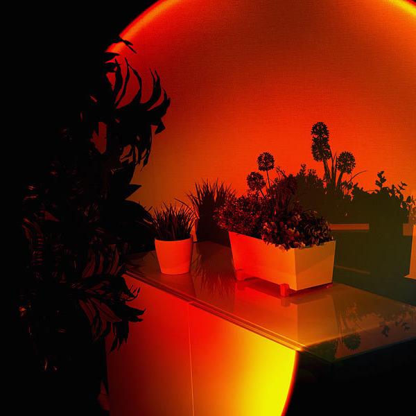 Stimmungsvolle LED-Sunset-Lampe für warme Lichtmomente